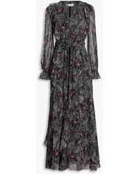 Diane von Furstenberg - Gilligan Ruffled Printed Chiffon Maxi Dress - Lyst
