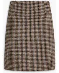 Blazé Milano - Tayrona Houndstooth Wool-blend Tweed Mini Pencil Skirt - Lyst