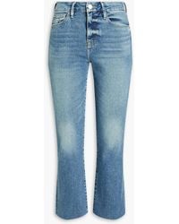 FRAME - Le Crop Mini Boot Cropped High-rise Bootcut Jeans - Lyst