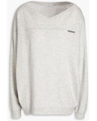 Brunello Cucinelli - Bead-embellished Mélange Cashmere Sweater - Lyst