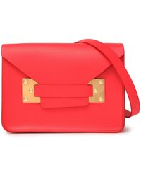 Sophie Hulme Milner Mini Matte-leather Shoulder Bag Papaya - Multicolour