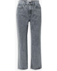 SLVRLAKE Denim - London Cropped High-rise Straight-leg Jeans - Lyst
