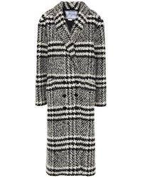 Redemption Double-breasted Houndstooth Wool-blend Tweed Coat - Black