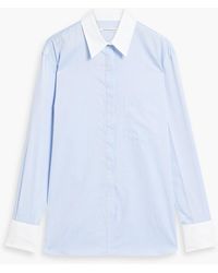 Another Tomorrow - Zweifarbiges hemd aus baumwollpopeline - Lyst
