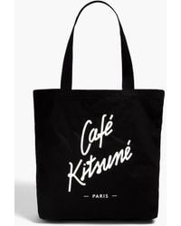 Café Kitsuné - Logo-print Canvas Tote - Lyst