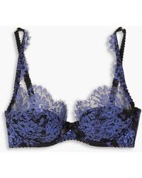 Agent Provocateur - Carline Leavers Lace Underwired Balconette Bra - Lyst