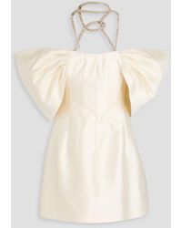 Rachel Gilbert - Lexie Off-the-shoulder Embellished Wool And Silk-blend Mini Dress - Lyst