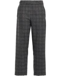 Gentry Portofino - Cropped Wool-blend Tweed Straight-leg Pants - Lyst