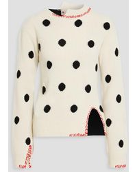 Marni - Pullover aus jacquard-strick aus wolle mit polka-dots - Lyst
