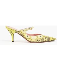 Zimmermann - Paisley-Print Canvas Mules - Lyst