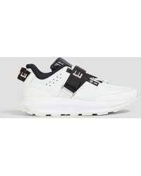 dunhill - Aerial Strap Two-tone Perforated Leather Sneakers - Lyst