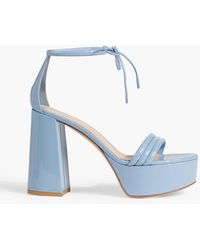 Gianvito Rossi - Patent-leather Platform Sandals - Lyst