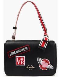 Love Moschino Embellished Faux Leather Shoulder Bag - Black
