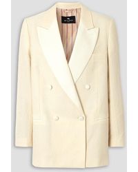 Etro - Double-breasted Cotton And Wool-blend Jacquard Blazer - Lyst