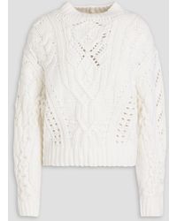 Vince - Bauble Cable-knit Merino Wool And Cashmere-blend Sweater - Lyst