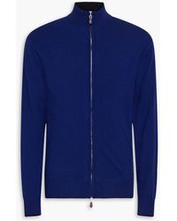 N.Peal Cashmere The Knightsbridge Cashmere Zip-up Cardigan - Blue