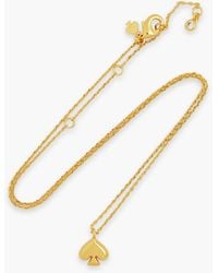 Kate Spade - Gold-tone Crystal Necklace - Lyst