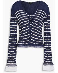 Rag & Bone - Chiara Striped Cotton-Blend Cardigan - Lyst