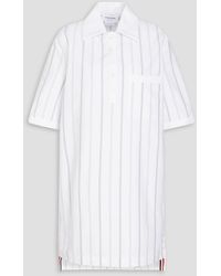Thom Browne - Striped Cotton Oxford Mini Shirt Dress - Lyst