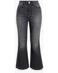 FRAME - Le High Flare Cropped High-rise Flared Jeans - Lyst