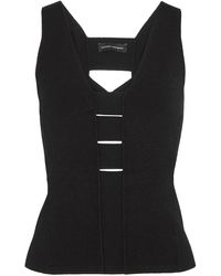 Narciso Rodriguez Cutout Stretch-knit Top - Black