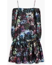 Stine Goya - Zora Cold-shoulder Floral-print Cloqué Dress - Lyst