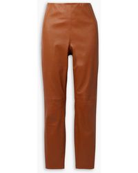 Lafayette 148 New York - Greenwich Leather Straight-leg Pants - Lyst