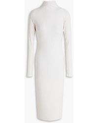 Enza Costa - Twisted Cutout Ribbed Jersey Midi Dress - Lyst
