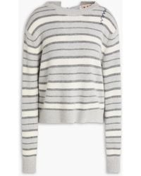 Marni - Open-Back Striped Wool And Cashmere-Blend Sweater - Lyst