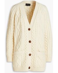 Nili Lotan - Orion Cable-knit Wool Cardigan - Lyst