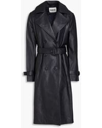 Claudie Pierlot - Belted Leather Trench Coat - Lyst