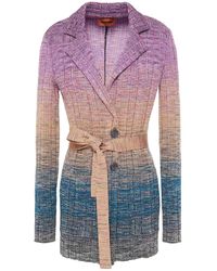 Missoni Dégradé Metallic Crochet-knit Wool-blend Blazer - Multicolour