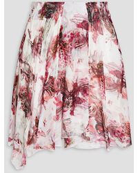 IRO - Guetta Asymmetric Floral-print Crepe De Chine Mini Skirt - Lyst