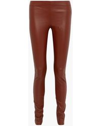 JOSEPH Leather Legging in Navy (Blue 