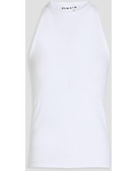 REMAIN Birger Christensen - Tanktop aus gerippter stretch-baumwolle mit knotendetail - Lyst