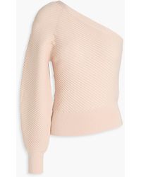 IRO - One-Sleeve Ribbed-Knit Top - Lyst