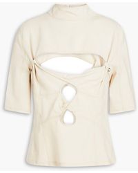Jacquemus - Palmi Twist-front Cutout Stretch-wool Top - Lyst