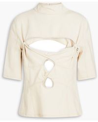 Jacquemus - Le haut palmi oberteil aus stretch-wolle mit twist-detail an der vorderseite und cut-outs - Lyst