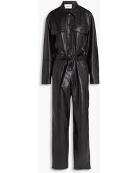 Nanushka - Ashton Belted Vegan Leather Jumpsuit - Lyst