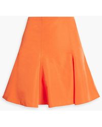 Valentino Garavani - Flared Cotton-blend Twill Mini Skirt - Lyst