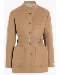 Bally - Belted Wool-Blend Felt Coat - Lyst