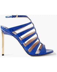 Tom Ford - Carine Croc-Effect Patent-Leather Sandals - Lyst