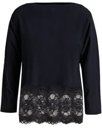 Wacoal Chrystalle Lace-trimmed Velour Pyjama Top - Black