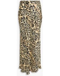 Nanushka - Sabeen Leopard-Print Silk-Twill Maxi Skirt - Lyst
