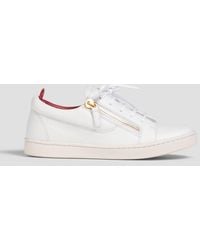 Giuseppe Zanotti - Gail Zip-detailed Leather Sneakers - Lyst