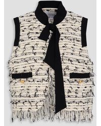 Giambattista Valli - Bow-Detailed Cotton-Blend Bouclé-Tweed Vest - Lyst