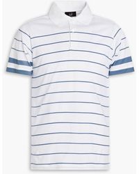 Dunhill - Striped Cotton-jersey Polo Shirt - Lyst
