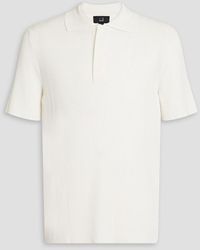 Dunhill - Ribbed Mulberry Silk Polo Shirt - Lyst