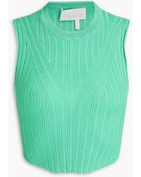 REMAIN Birger Christensen - Bassy Cropped Ribbed-knit Top - Lyst
