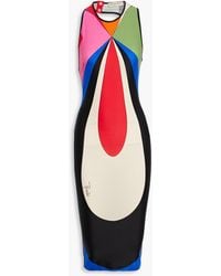 PUCCI - Cutout Printed Stretch-jersey Midi Dress - Lyst